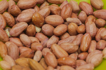 delicious peeled peanuts closeup