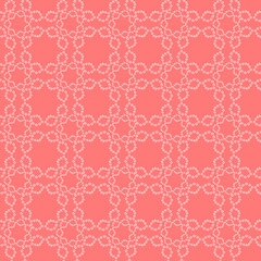 Simple floral lace seamless vector pattern, background