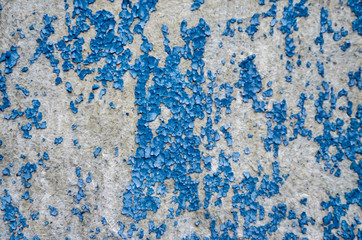 background of the old wooden wall with cracked, shabby, shabby blue paint.