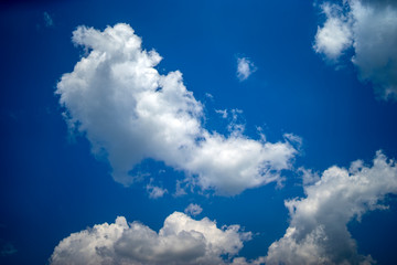 Clouds in the sky with bright sun