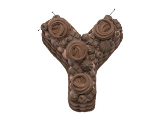 Chocolate cake font.