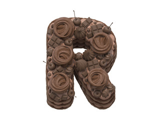 Chocolate cake font.