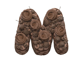 Chocolate cake font.