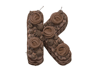 Chocolate cake font.