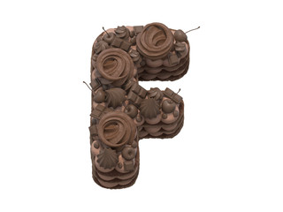 Chocolate cake font.