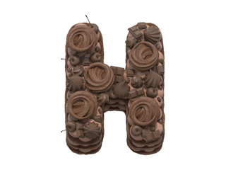 Chocolate cake font.