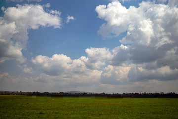 Clouds in the sky with bright sun