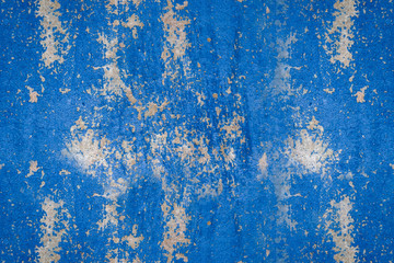 background of the old wooden wall with cracked, shabby, shabby blue paint.