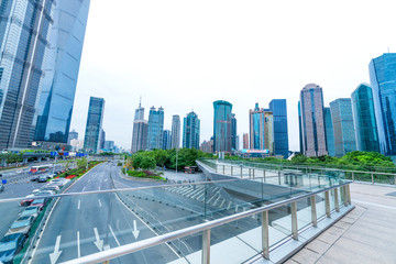 Shanghai city high-rise buildings near the Oriental pearl tower