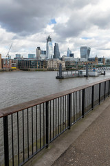 Fototapeta na wymiar Thames riverbank in London