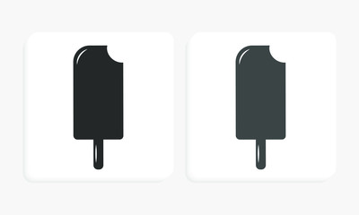 Icecream Black and White Square Icon