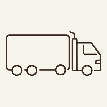 Truck Line Icon