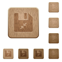Compress file wooden buttons