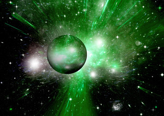 galaxy in a free space