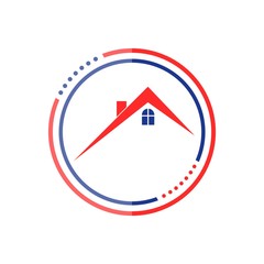 Color Roof house logo icon