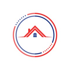 Color Roof house logo icon