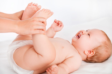 Gymnastics and massage for babies