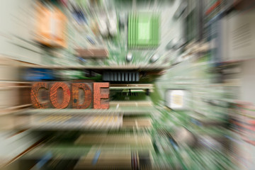 Computer code. Coding for computer programming and developing