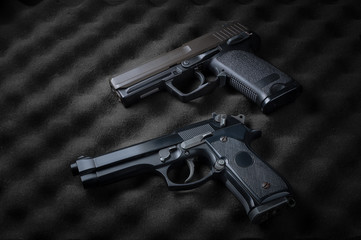 Double automatic pistols