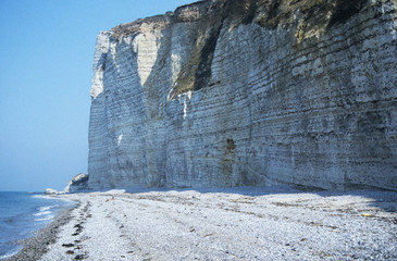 France; The white rocks of Etretat in Normandie