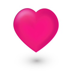 Pink heart mesh icon on white background