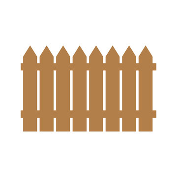 Wooden fence illustration isolated on white background.set icons fence made from vector illustration.