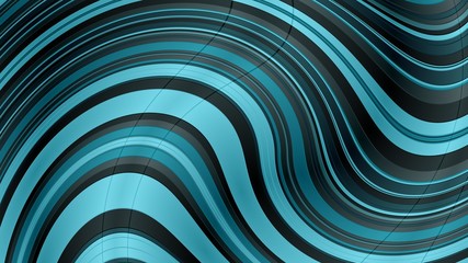 Obraz premium dark slate gray, medium turquoise and teal blue wavy motion background. Wave Backdrop can be used for wallpaper, poster or creative concept design