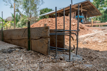 Casting concrete floor beams