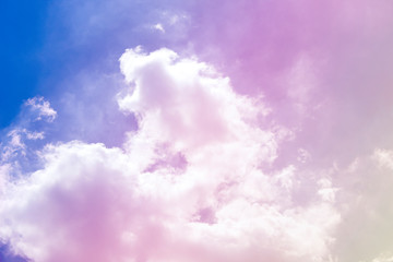 A soft fog cloud background with a pastel colored orage to blue gradient