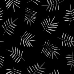 Leaves watercolor bright seamless pattern. Be used to greeting card, poster, textile, wallpaper, print, branding.