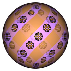 3D Bild - Kugel - Muster - transparenter Background