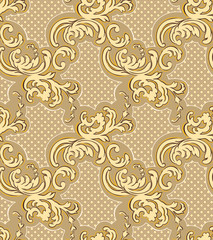 Vector damask seamless pattern element. Classic luxury Baroque ornament, Royal Victorian seamless texture for Wallpaper, textiles, packaging. 