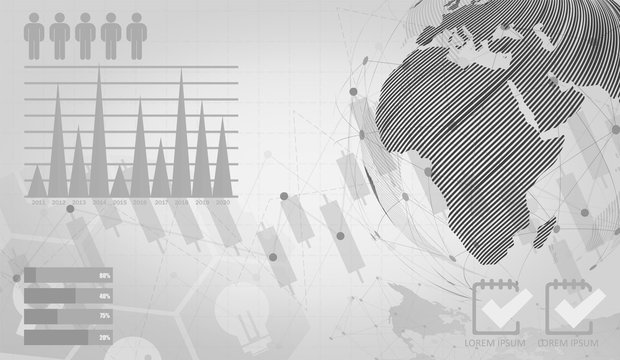 infographic Template for diagram gobal network connection. world map point Internet of Things, Computing Design technology Background