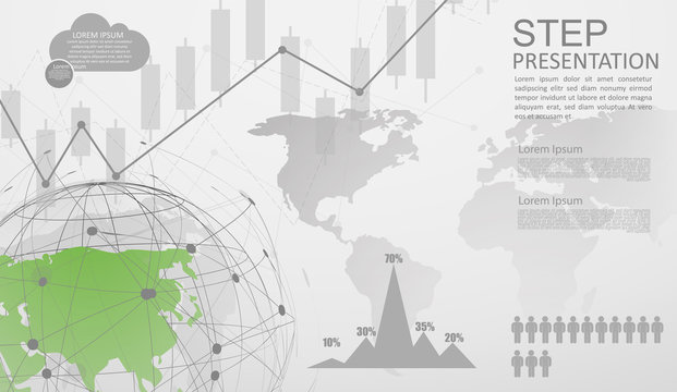 infographic Template for diagram gobal network connection. world map point Internet of Things, Computing Design technology Background
