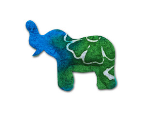 Animal paper cut . colorful art on white paper.