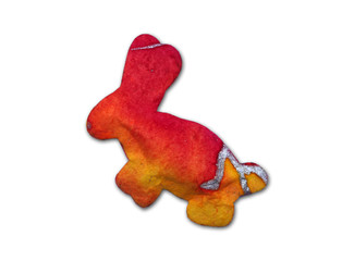 Animal paper cut . colorful art on white paper.