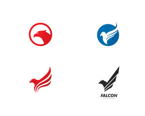 Fototapeta na wymiar Falcon Eagle Bird Logo Template vector icon