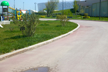 The road in the park