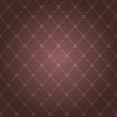 brown wallpaper background pattern in vintage style, vector image