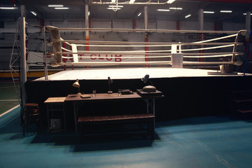 empty boxing ring mockup for shooting