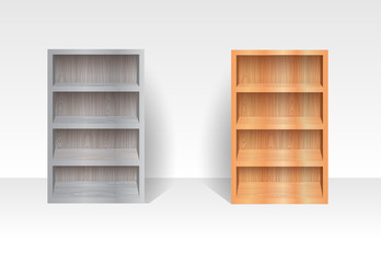 wooden showcase in the room