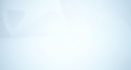 White smooth abstract architectural background. 3D illustration and rendering