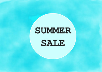 Summer sale vector texture on water background