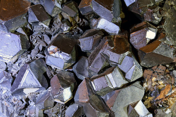 Detail of Magnetite crystal, main iron ores