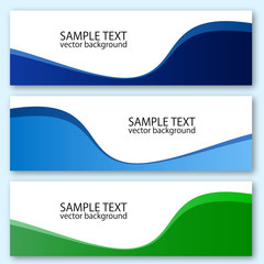 Fototapeta premium 曲線の背景のセット