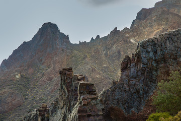 View of the landscape in Teide National Park