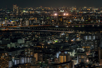 Fototapeta na wymiar 墨田区から見る東京の夜景１