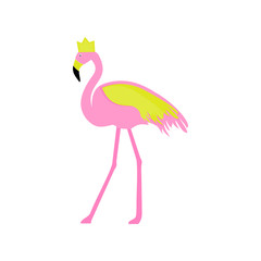 Princess abstract background with pink Flamingo