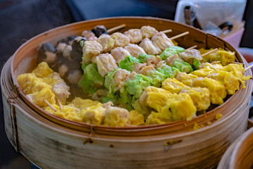 Chinese food is steamed and cooked with steam.