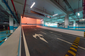 entrance to basement parking.